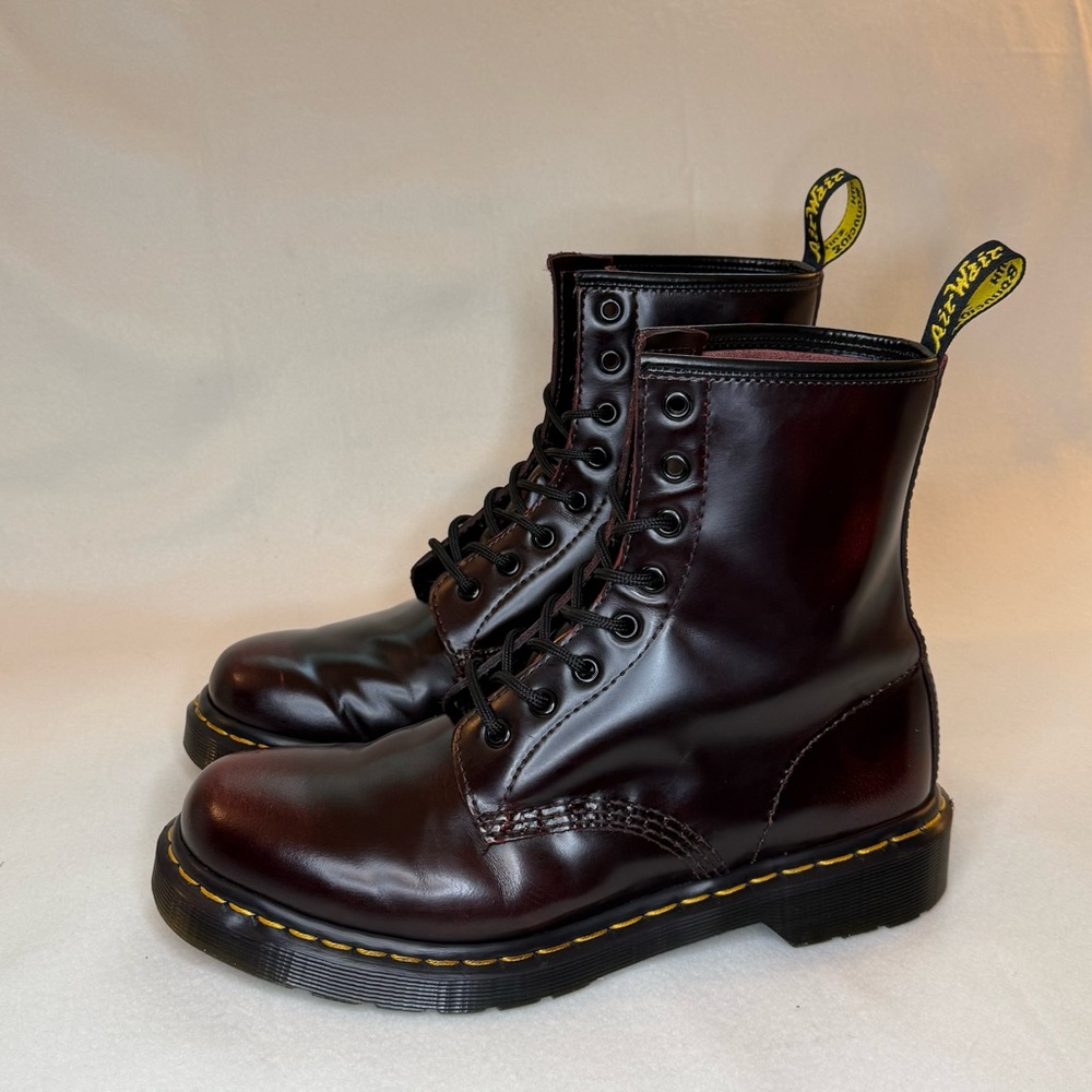 Dr. Martens Cherry Red Arcadia 1460 Boots - Picture 4 of 15